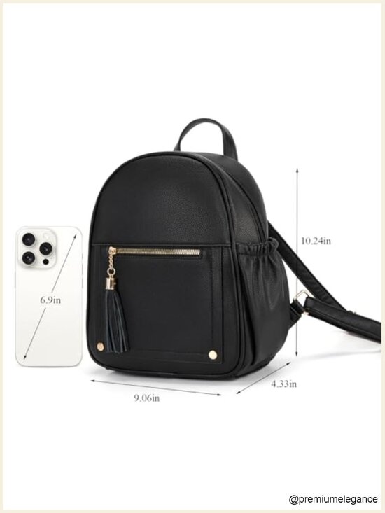 Mini Backpack Purse Anti Theft Faux Leather Travel Backpack with Lock main image 5